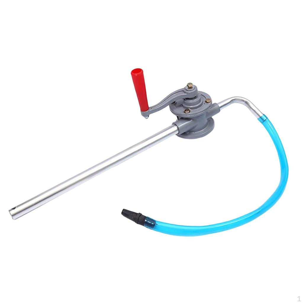 Crank-Driven Oil Transfer Pump for Drum Use with Strainer Included