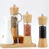 6 inch Wood Acrylic Spice Pepper Mill  Adjustable Ceramic Grinder Home Kitchen Tools Cooking