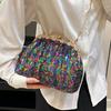 2025 New Temperament Light Luxury Celebrity Holding Dinner Bag Trendy Fashion High Sense Sequined Chain Messenger Bag
