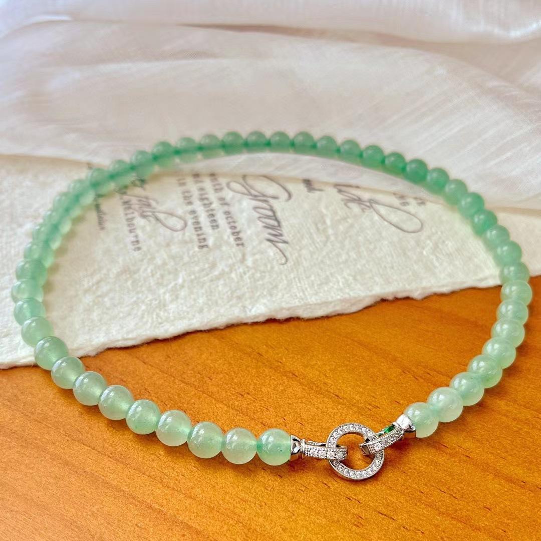 High Quality Natural Chalcedony South Red Artificial Pearl Design Sense Necklace Sweater Chain