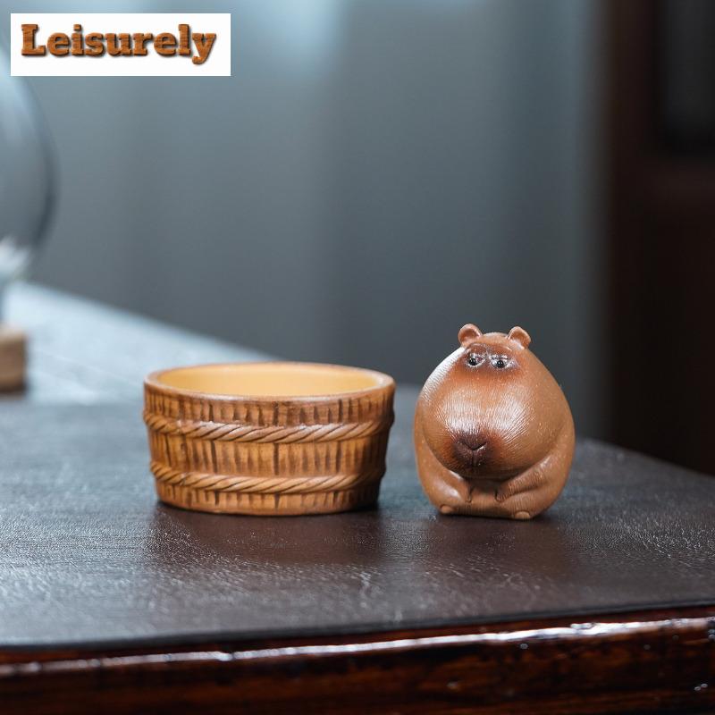 Yixing Zisha Kapi Bala Teetier Kreativer Blumentopf Landschaftsgestaltung Teefigur Spielzeug Teestatue Ornamente Zubehör Dekoration