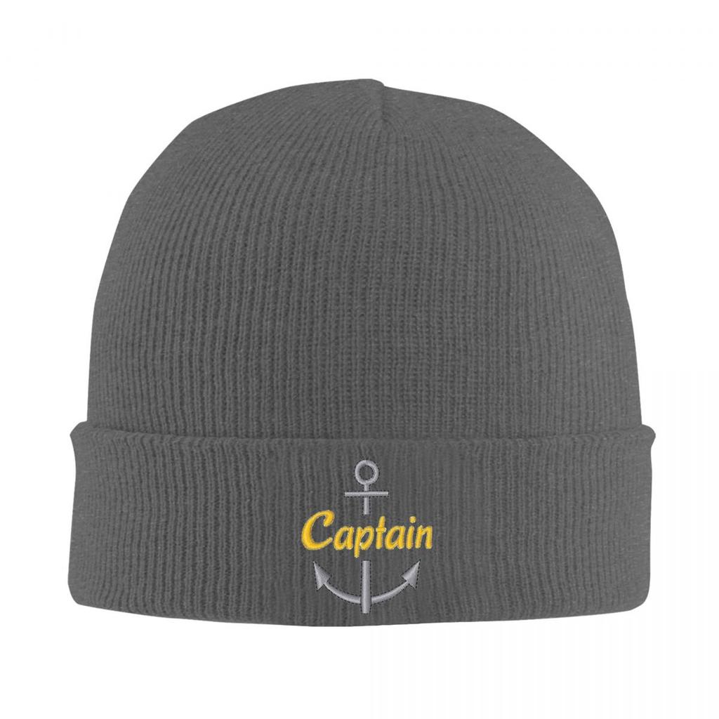 Captain Anchor Warm Knitted Cap Hip Hop Bonnet Hat Autumn Winter Outdoor Beanies Hats for Men Women Adult