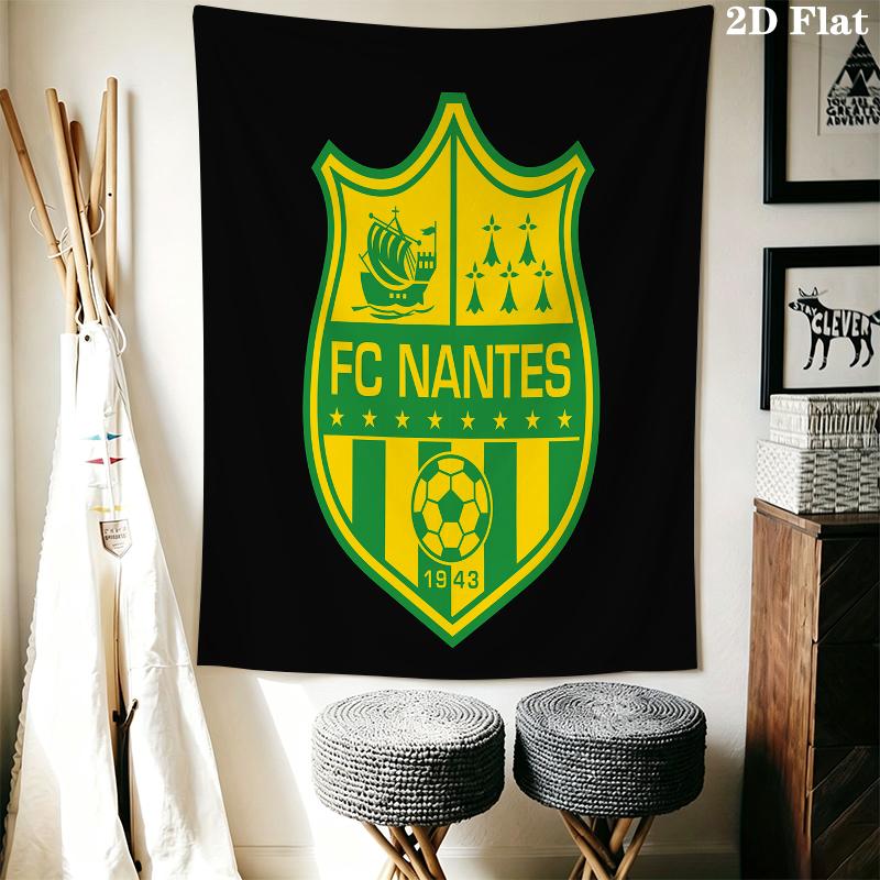 FC Nantes Wall Tapestry Aesthetic Wall Hanging Printed Fabric Blanket Decorative Tapestries for Bedroom Living Room Home Decor