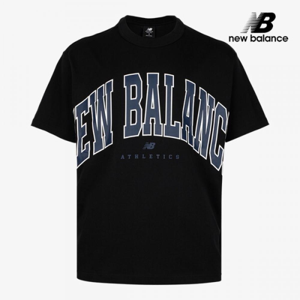 

New Balance Round ShorT Sleeve T shirT sporTswear Black S02319 105