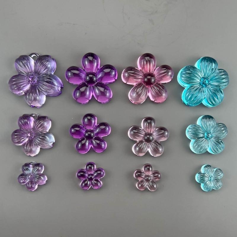 Five Petals Flower Silicone Mold Cherry Flower Epoxy Casting Mold Fragrant Gypsum Resin Mold for Car Pendant Ornament