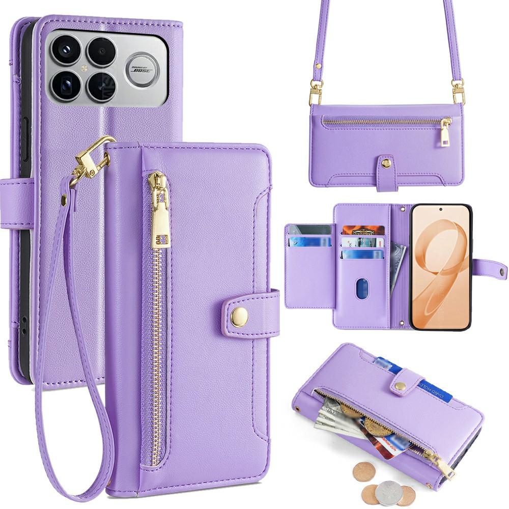 For Xiaomi Poco F8 Ultra/Redmi K90 Pro Max 5G Leather Case Zipper Pocket Wallet Phone Cover with 2 Straps