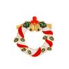 Bell Christmas Brooch Snow Man Dripping Oil Lapel Pin Personality Santa Claus Enamel Pins  Women