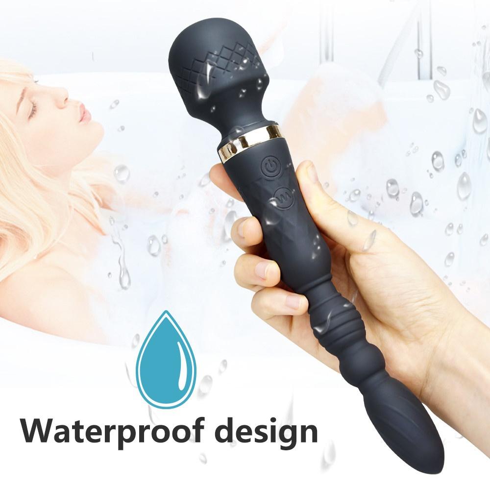 Magic Wand Vibrator Big Heads AV Body Massager G Spot Clitoris Stimulator USB Charging Female Masturbator Sex Toys for Woman
