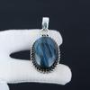 Blå Flammig Labradorit Ädelsten Handgjord 925 Sterlingsilver Smycke Hänge, Naturlig Labradorit, Julklapp till Hennes Smycken för Speciella Tillfällen