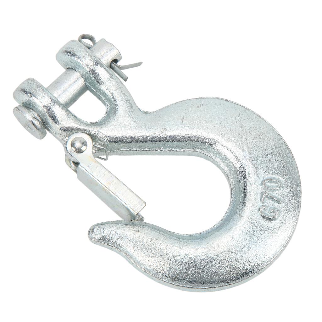 Cârlig cu clemă și siguranță 5/16 inch Oțel carbon rezistent Cârlig de tractare pentru remorcă Troliu