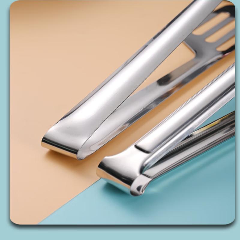 Zhizhou Stainless Steel Slanted Head Kitchen Tongs Set