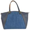 Gebrauchte COACH Handtasche Prairie Satchel 67332 Denim/Leder Indigo Marineblau