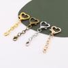 10Pcs Unique Alloy Heart Keyring Pendant Heart Shaped Clasp For Diy Projects