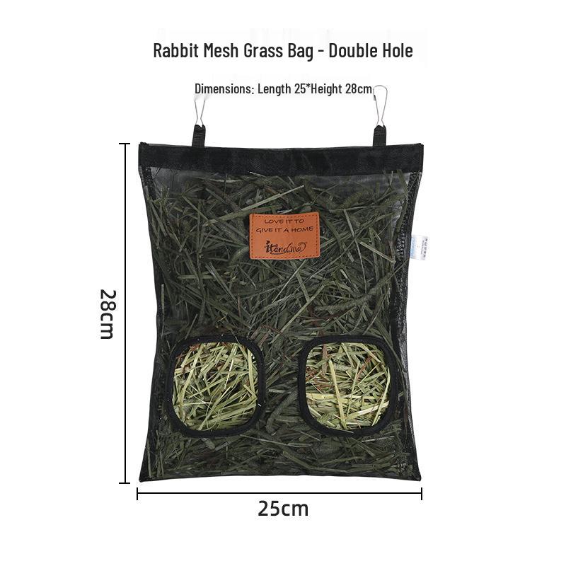 Tavşanlar ve Gine Domuzları için Büyük Kapasiteli Ot Besleme Çantası