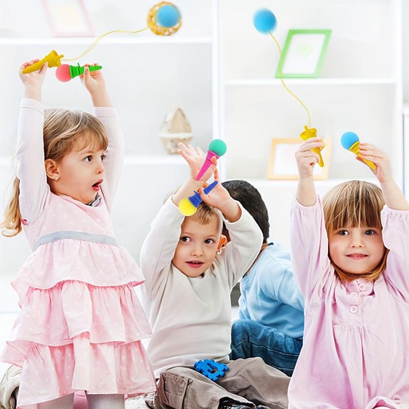10 Pièces Mini Lanceur de Boules en Mousse Glace Coloré Catapulte Jouets pour Enfants Faveurs de Fête d'Anniversaire Récompenses Scolaires