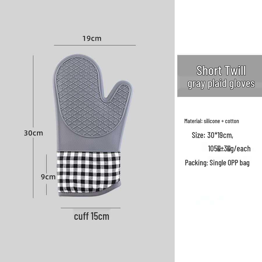 Silicone Heat-Resistant Anti-Scald Oven Gloves for Baking and Cooking