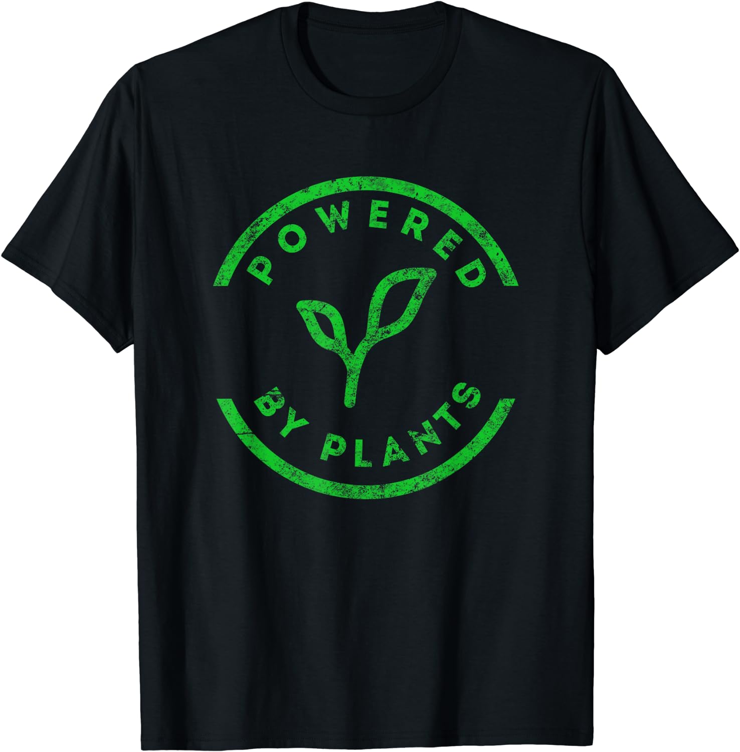 Funny Vintage Powered Plants Vegetarian By Vegan Diet T Shirts Summer Graphic Birthday Gift Men Clothing Unisex S