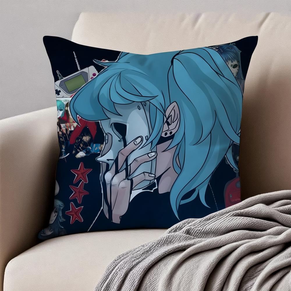 Eerie Indie American Video Game SSally Face Cushion Cover Pillowcase Antidustmite Invisible Zipper Short Plush Sofa Cushion