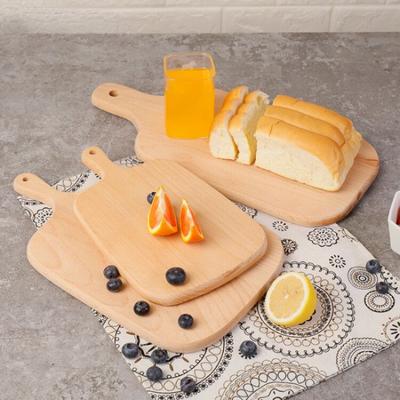 Kitchen Wood Food Plate Beech Cutting Board Pizza Bread Fruit Sushi Tray Hangable Non-slip Cutting Board Kitchen Tools