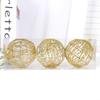 New Gold Wrought Iron Hollow Ball Ornaments for Christmas Tree