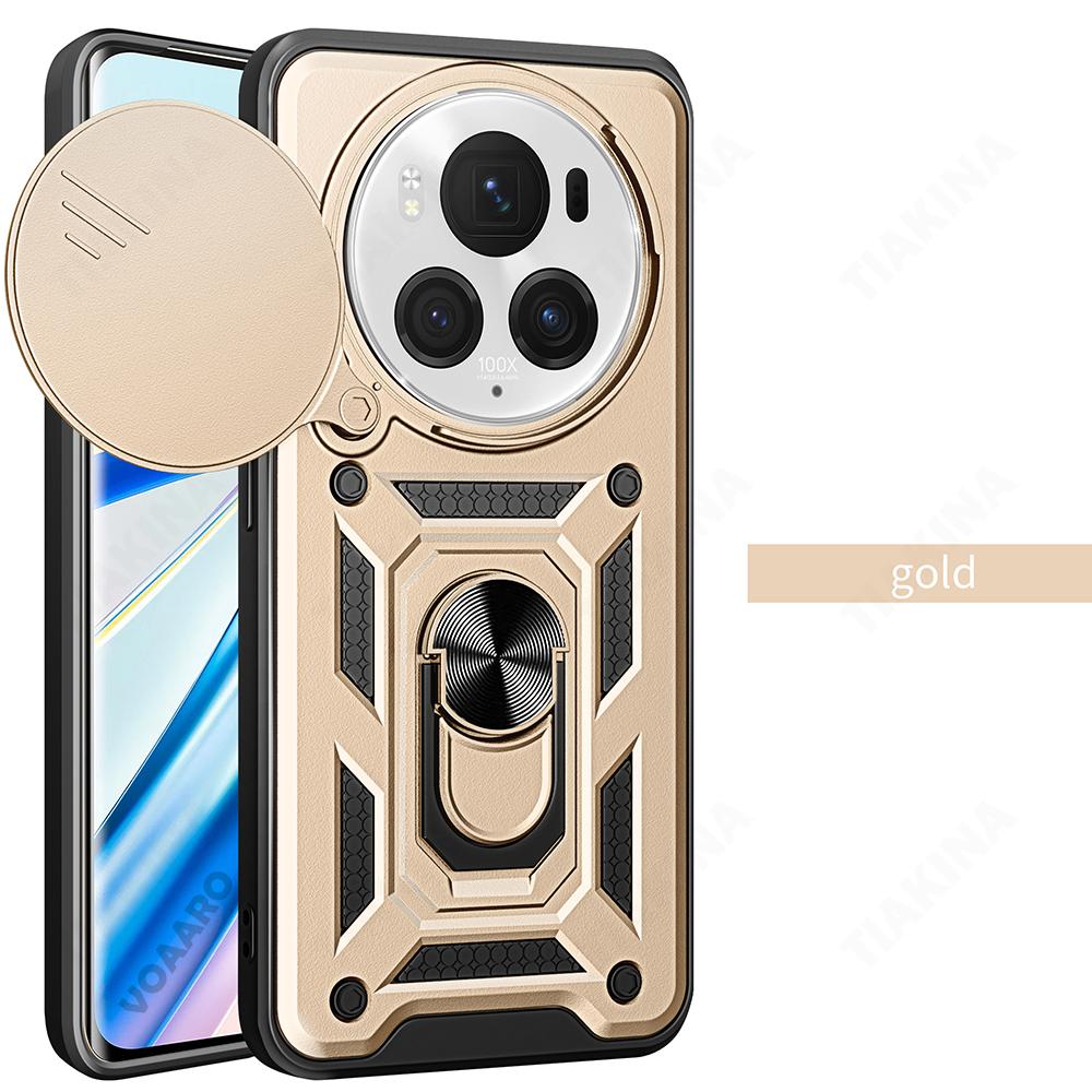 Slide Lens Armor Funda for Honor Magic 6 Pro Case for Honor Magic 5 Lite 4G 6 Pro 5G X6A X5 Plus X9A 5G Case Magnetic Stand Capa