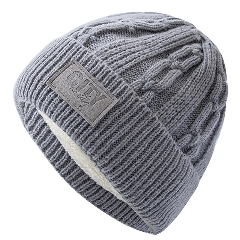 Unisex Letter Label Beanie Hat Fashion Winters Hats Male Female Outdoor Classic Keep Warm Winter Cap