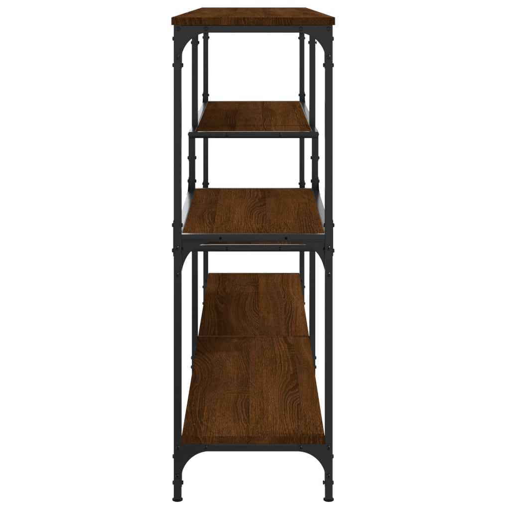 Console Table Brown Oak Effect 160 x 32 x 95 cm Engineered Wood
