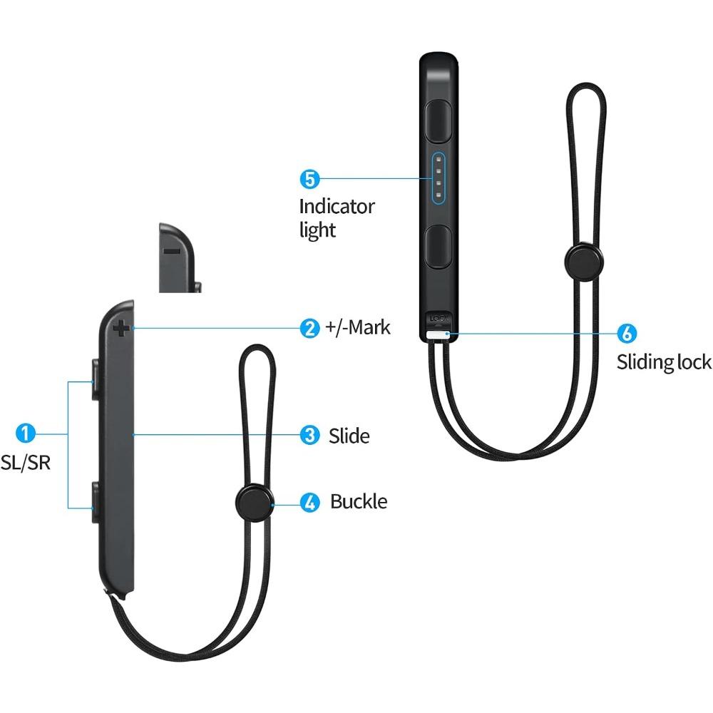 Wrist Strap for Switch Joycon – 2 Pack Lanyard Replacement Parts Accessories for Joy Con Joy-Con Controller