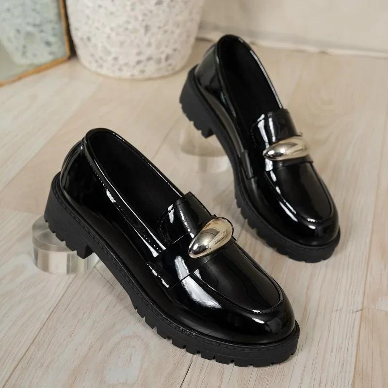 Fashion Light Platform Shoes for Women 2025 Fashion Metal Decoration Office and Career New Plus Size High Heels Wedges Shoes for Women