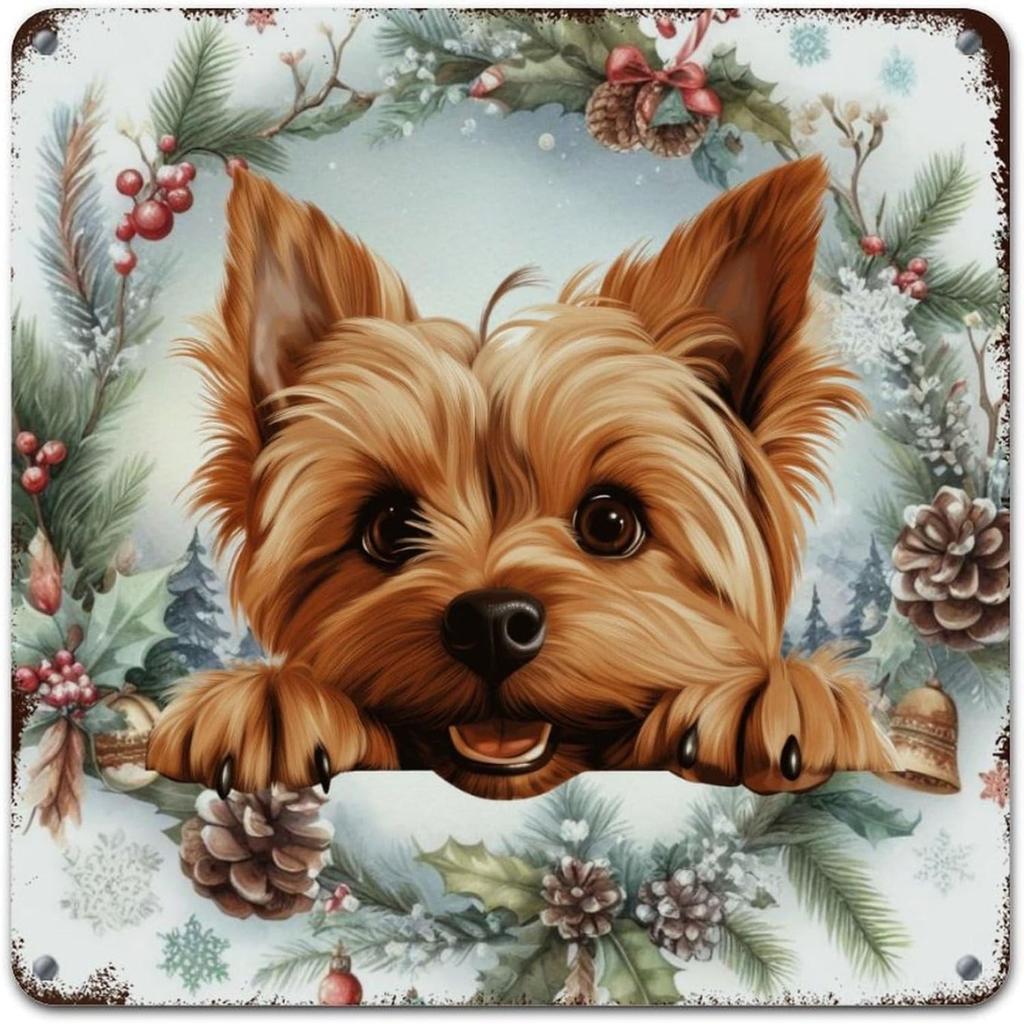 Christmas Metal Wall Art for Home Living Room Kitchen Decor