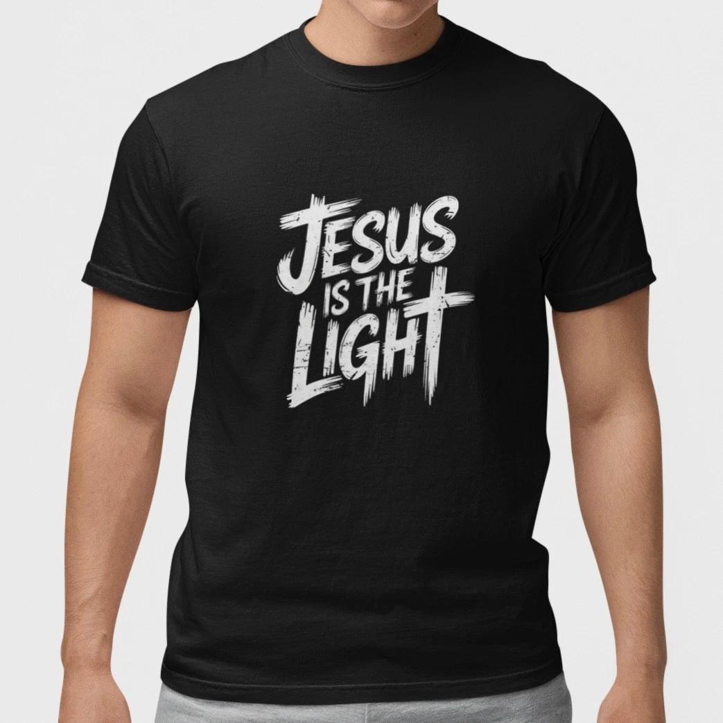 

Jesus Is The Light Christian T-Shirt Faith Religious Inspirational Tee Unisex M