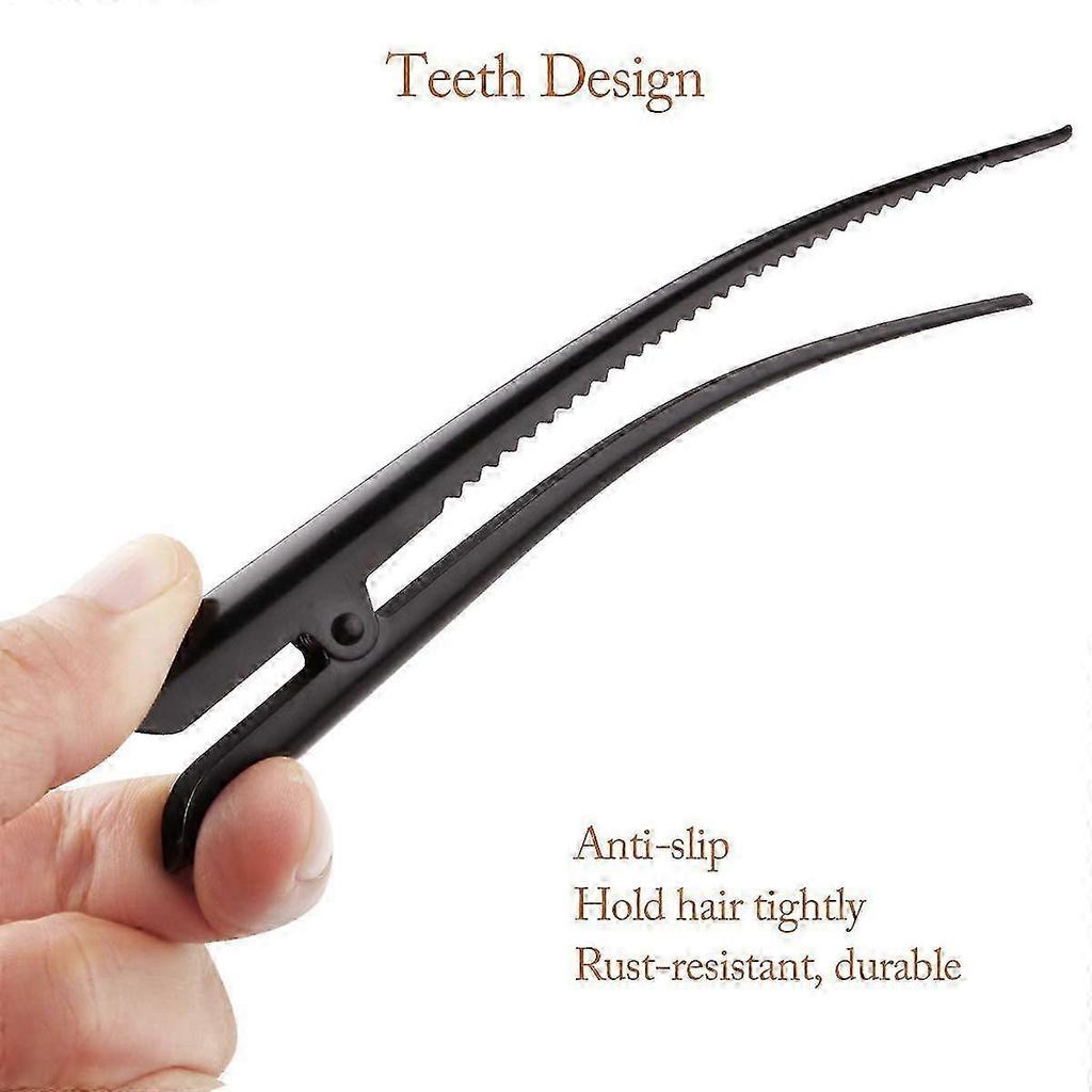 Large Long Alligator Hair Clips for Styling Salon Sectioning, 5 inch Rust-Proof Durable Non-Slip Duckbill Metal Clips for Women Thick and Thin Hair