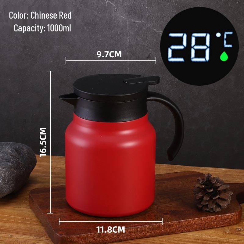 Office Health Stainless Steel Insulated Teapot and Water Bottle - 72-Hour Heat Retention, Tea Separation Feature.