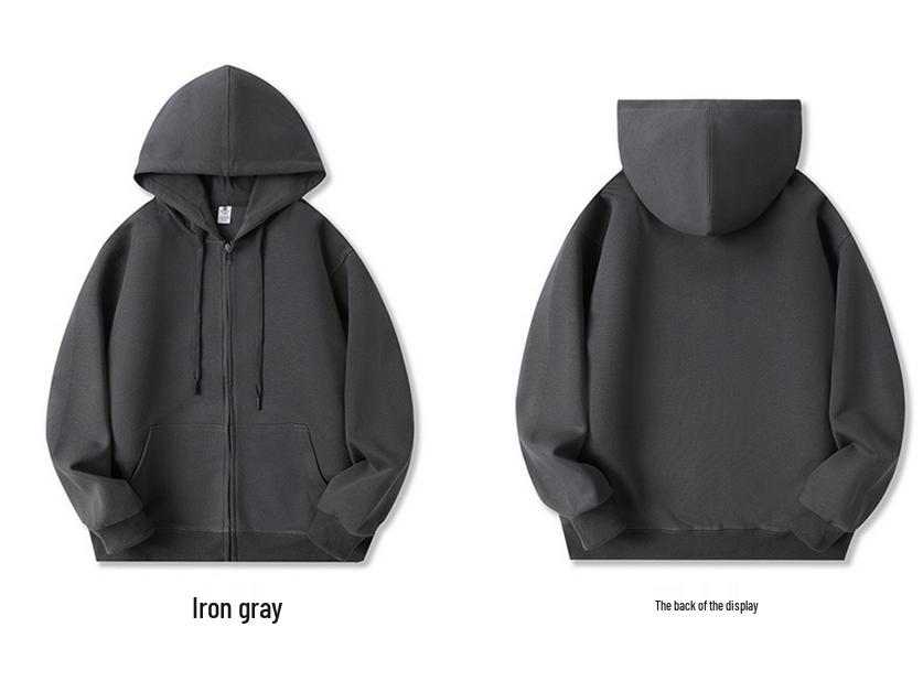Adult 300g Cotton Drop Shoulder Zipper Hoodie - Model 682 Fashion Trend