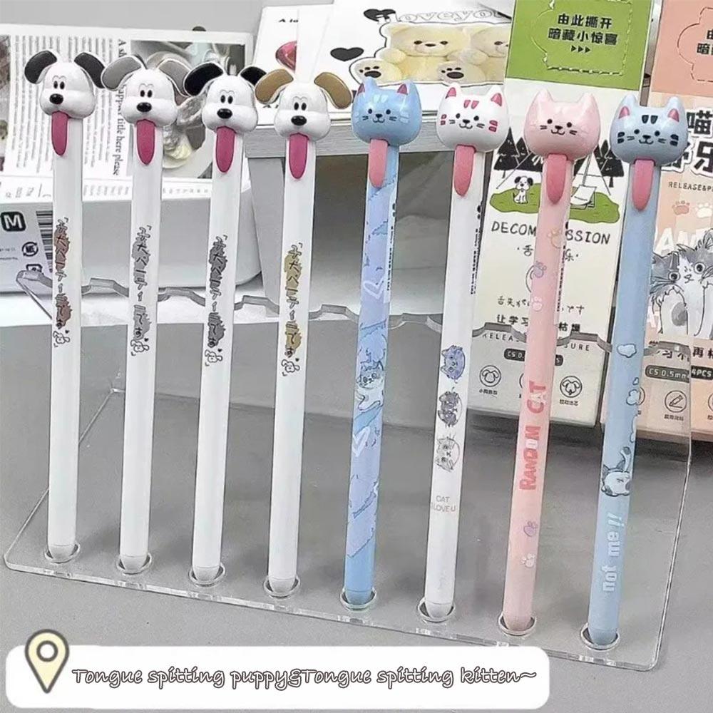 

Plastic Cartoon Black Gel Pen Kawaii Signature Pen New Black Gel Pen Cat
