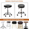 Waterproof PU Leather Seat Cover Dustproof Round Universal Chair Cover Barber Bar Stool Home Restaurant Furniture Protector