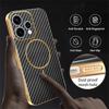 Coque de téléphone pour Oppo Reno15 5G (Global) / 15c 5G (Chine) Coque arrière de téléphone en TPU plaqué électrolytiquement à texture fibre de carbone