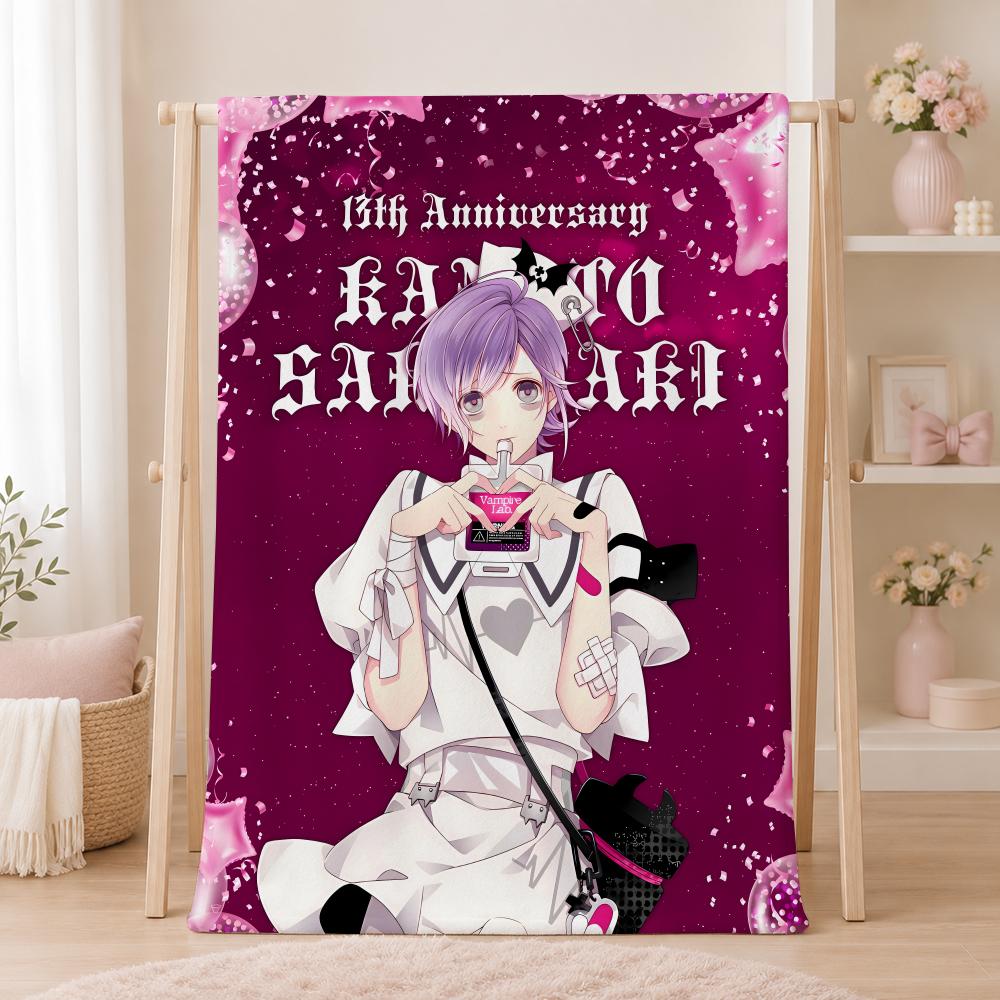 Romance Anime D-Diabolik LoversS Throw Summer Flannel Throw Blanket Soft Antistatic Washable KidFriendly Couch Bed