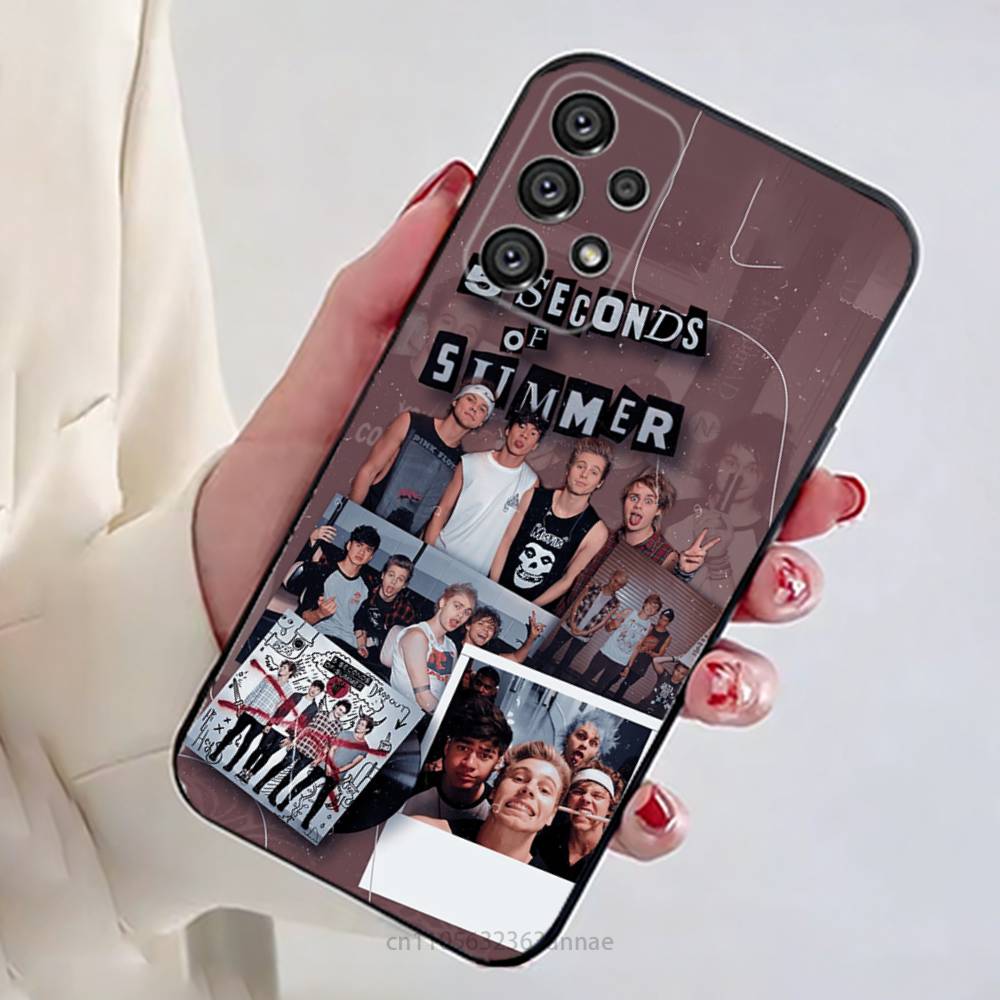 5 S-Seconds of S-Summers 5SOS Phone Case for Samsung Galaxy A73,23,53,33,14,24,13,72,22,52,32,54,A34 Soft Cover
