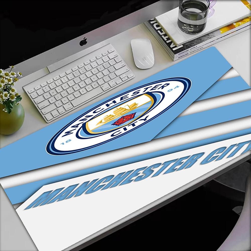 Manchester City Thema Mauspads, Rutschfeste Gummiunterseite, Multifunktionales Büro- & Heimdekor, Perfekt für die Personalisierung des Arbeitsplatzes.