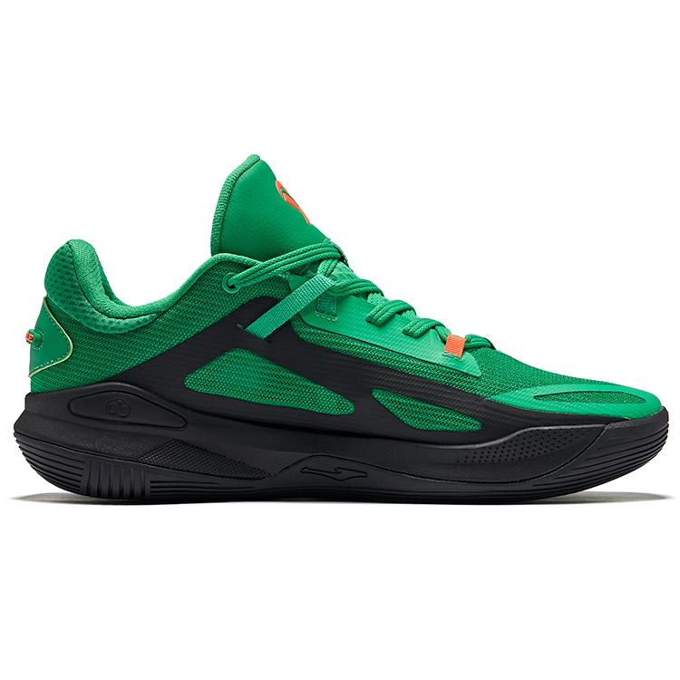 Hengxing Erke Qianxun TD Fashion Trend Shock Absorption Rebound Anti-Side Flip Low-Top Basketball Shoes Men sneakers Lime-Green Black 51125104478-505