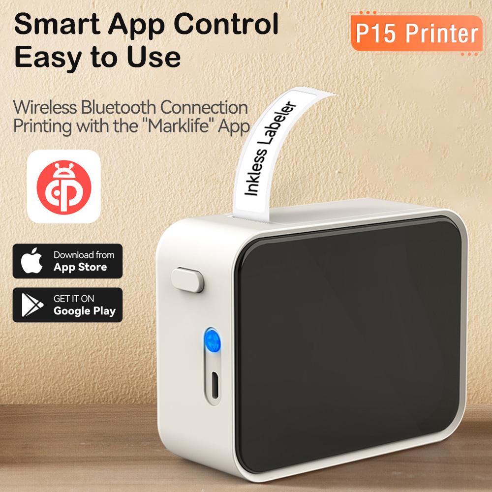 P15 Aufkleberdrucker Drahtloser Tragbarer Thermischer Etikettendrucker Ähnlich wie D11 D110 D101 Etikettiermaschine Mini Tag Maker