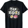 Lustiges Frühstückskostüm für Schinken- und Eierliebhaber T-Shirt Damen Herren Sommer Mode Lässig Baumwolle Grafik T-Shirts Streetwear