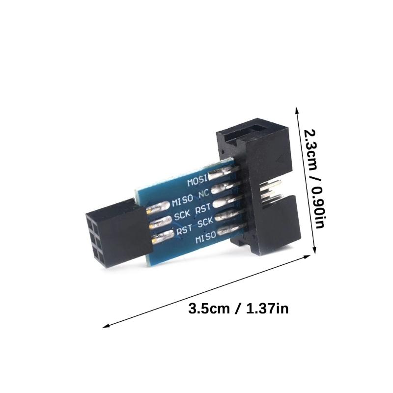 AVR Programmer 10PIN To 6PIN Interfaces Converters Board Adapters For Electronic Projects