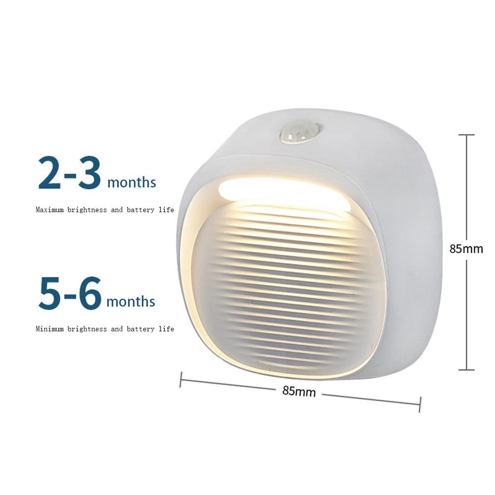 Motion Sensor Light Type-c Rechargeable 2200mA Battery Cordless Automatically Lights Up Safe Lights for Stairs Hallway Bathroom