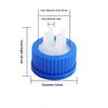 New Blue Safety Lid Feeding Bottle Cap 1 2 3 4 Mouth Reactor Feeding Bottle Adapter Cap Mobile Phase Anaerobic Bottle Lid