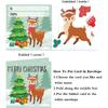 PETCEE 30PCS Christmas Craft Cards for Kids Christmas Gifts Card with Envelopes Santa Deer Snowman Pop Up Card Xmas Exchange Cards for Family Friends