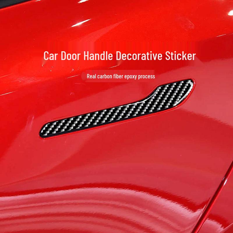 Tesla Model 3 Carbon Fiber Door Handle Protection Sticker
