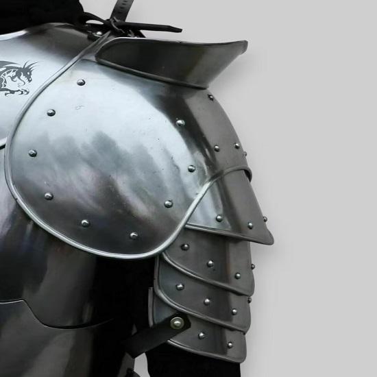 Ocelový Ramenní Válečník Nýtované Naramení Rozbíječe Set Ramenní Zbroj LARP Naramení Pro Rekonstrukci A Cosplay