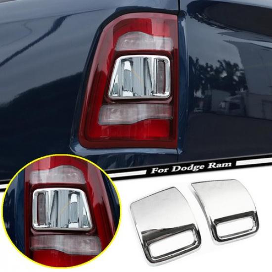 Car Rear Tail Light Cover Trim For Dodge RAM 1500 2019 - 2024 Accessories Chrome